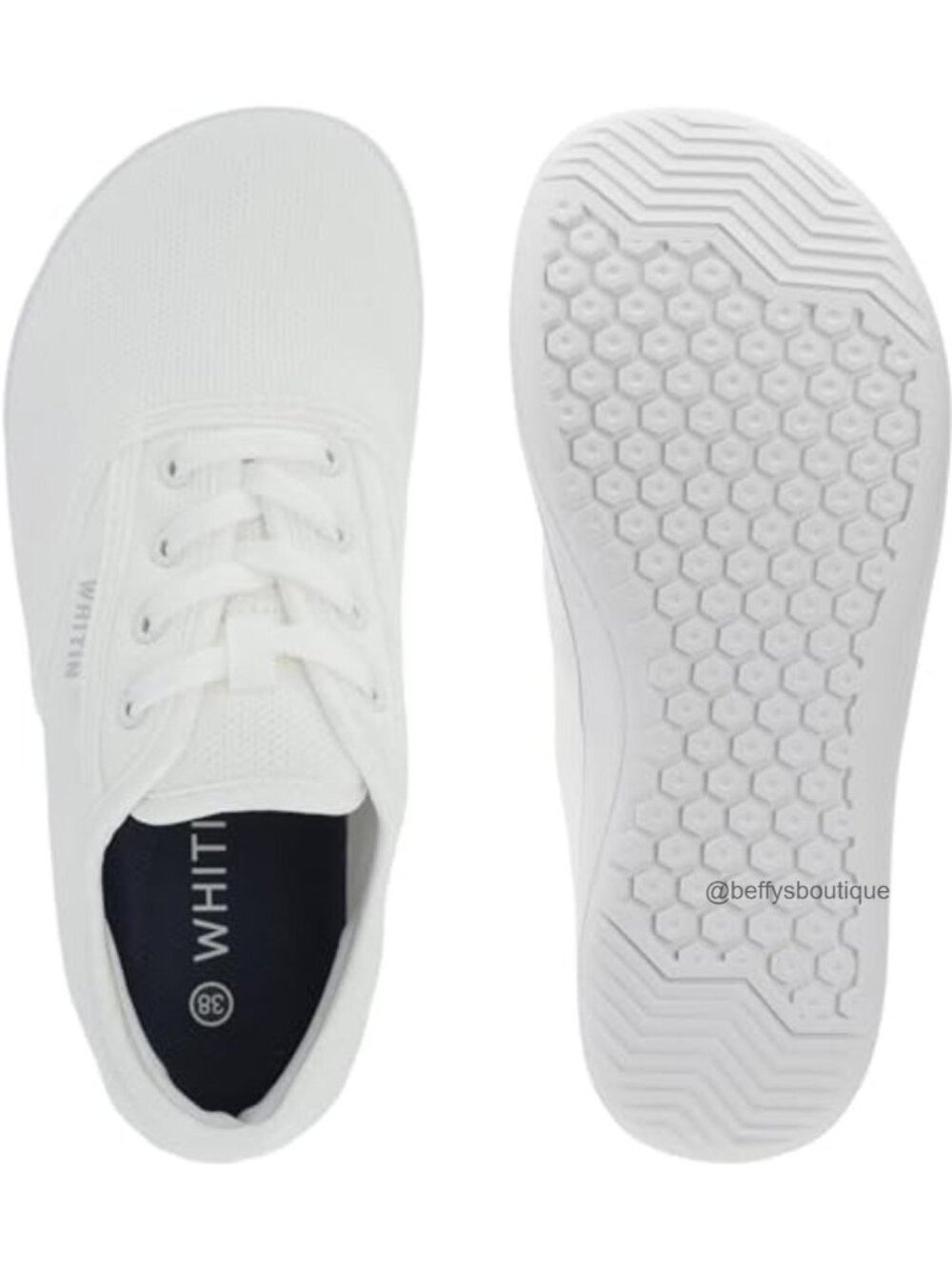 WHITIN Wide Toe Box Barefoot Minimalist Sneakers Lace-Up